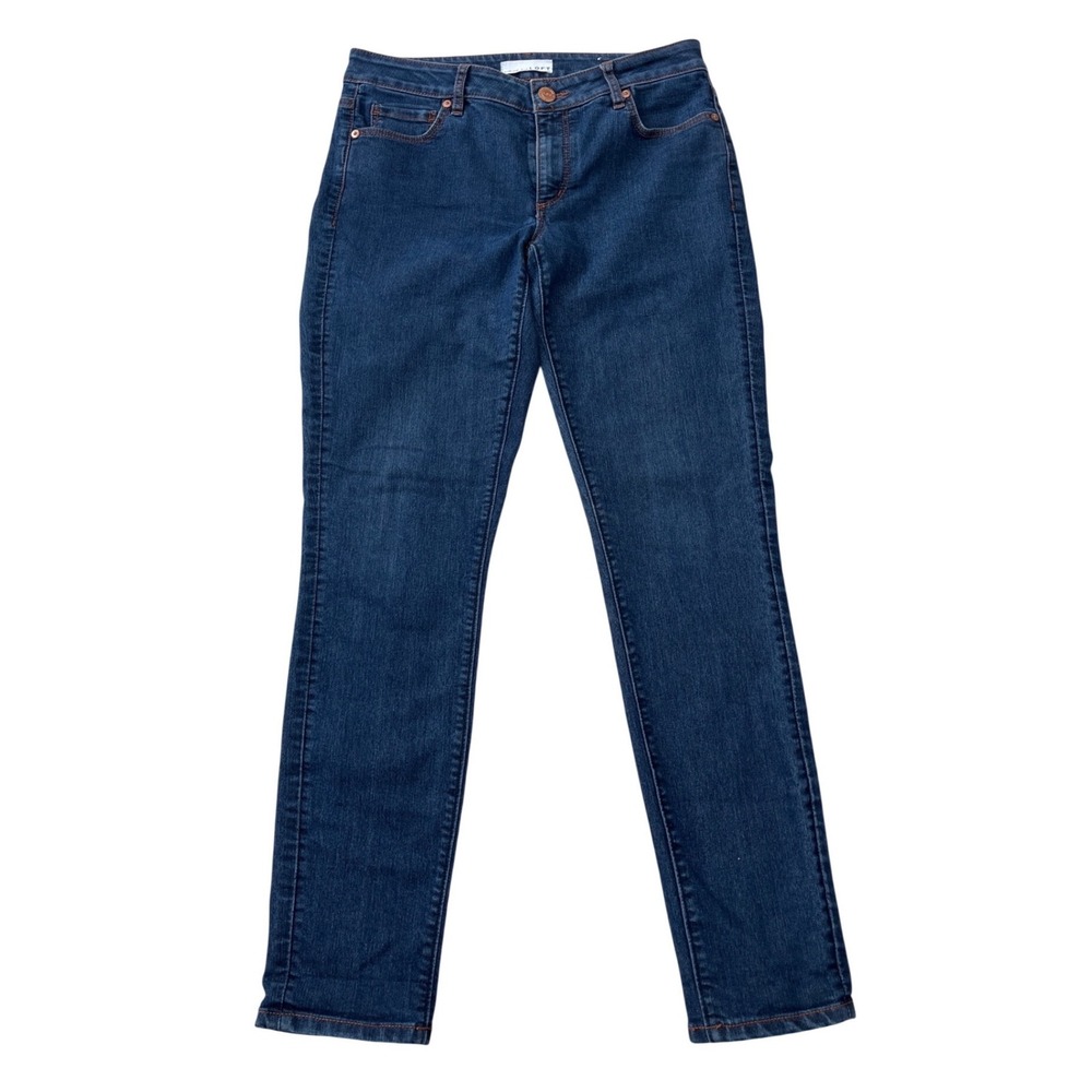 Loft Curvy Skinny Jeans Womens 27 4 Dark Wash Denim Stretch Slim Leg Pants